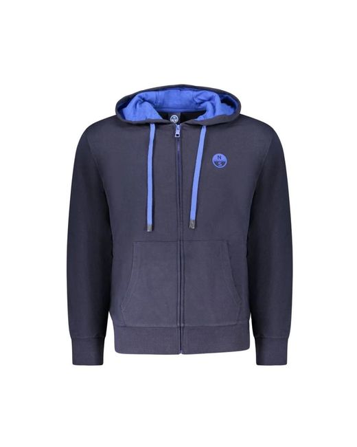 North Sails Blue Zip-Throughs for men
