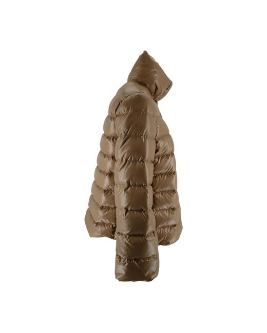 Fay Natural Camel Puffer Coat Mit Haken