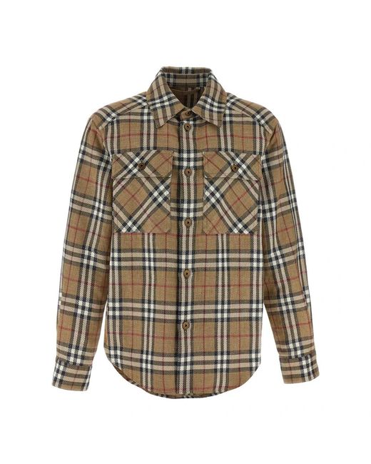 Burberry Gray Casual Shirts for men