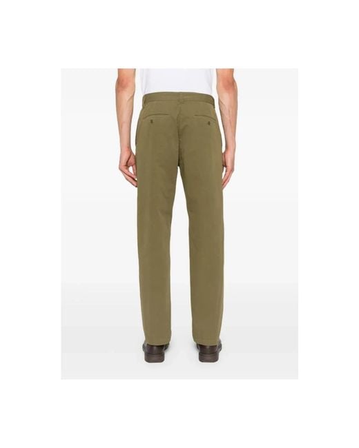 A.P.C. Green Straight Trousers for men