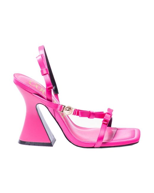 Versace Pink High Heel Sandals