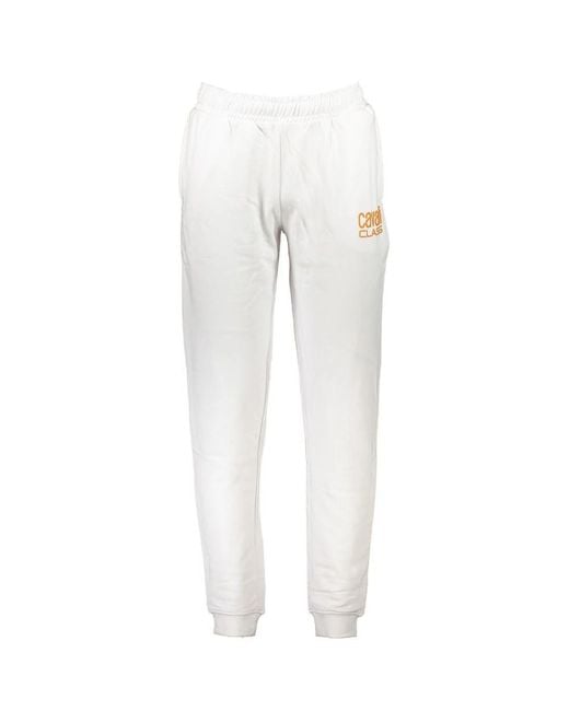 Roberto Cavalli White Bianco Cotton Men Hoodie for men