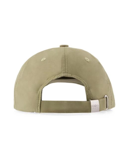 KENZO Green Nylon Baseball Cap With Signature Logo for men