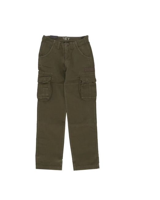 Alpha Industries Green Straight Trousers for men