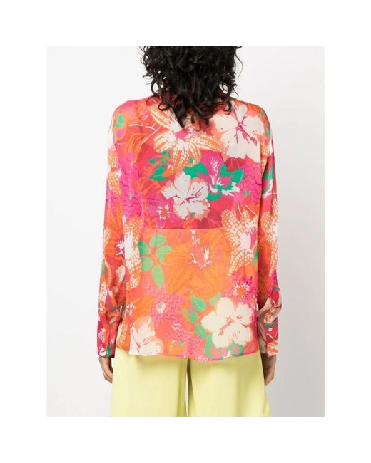 MSGM Overhemden ,Veelkleurig ,Shirts in het Pink