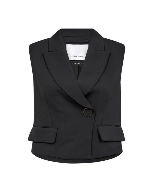 Vests co'couture de color Black