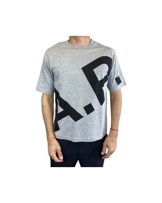 A.P.C. Stylisches graues t-shirt in Gray für Herren