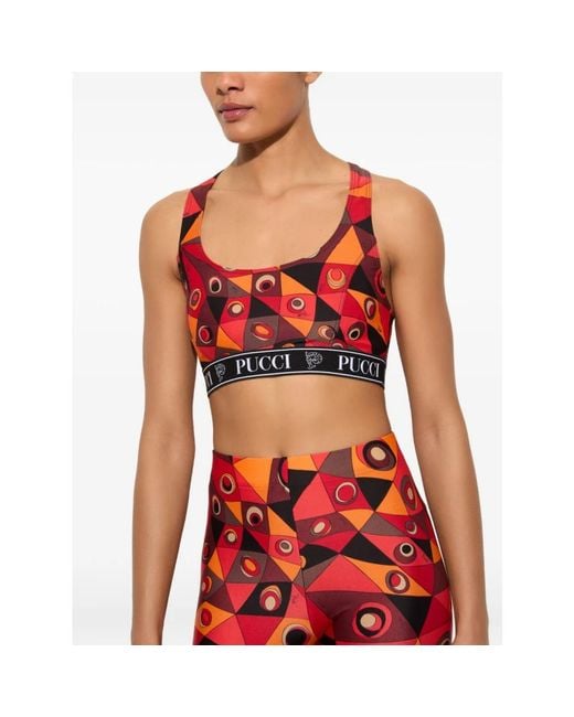 Emilio Pucci Red Sleeveless Tops