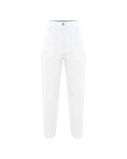 Kocca White Cropped Trousers