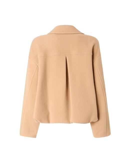 Pinko Double-Breasted Coats in het Natural