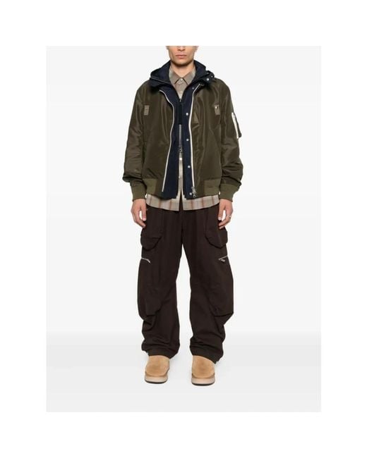 Sacai Green Light Jackets for men