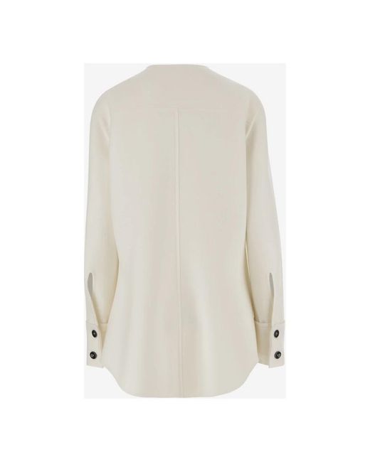Jil Sander Jassen ,Wit ,Stijlvolle Overhemden Collectie in het White