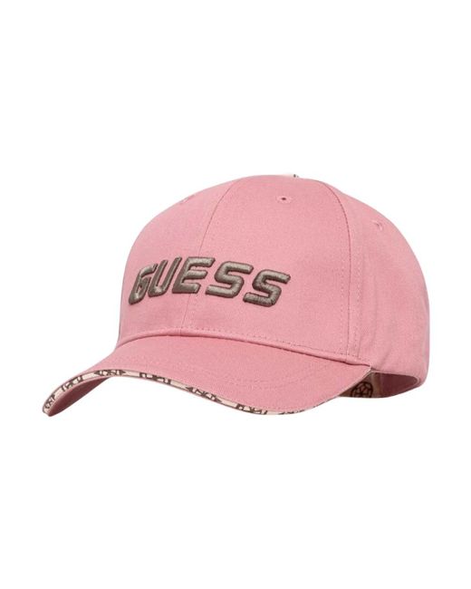 Cappellino da baseball ricamato - rose di Guess in Pink