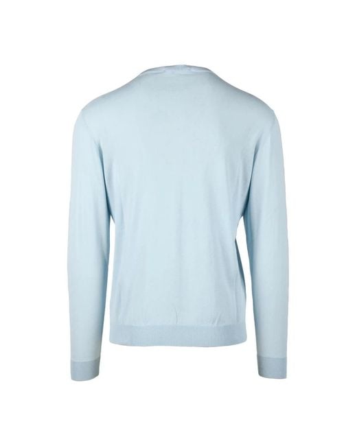 FILIPPO DE LAURENTIIS Blue Round-Neck Knitwear for men