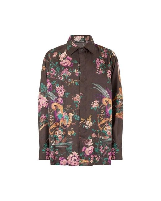 Roberto Cavalli Brown Casual Shirts for men