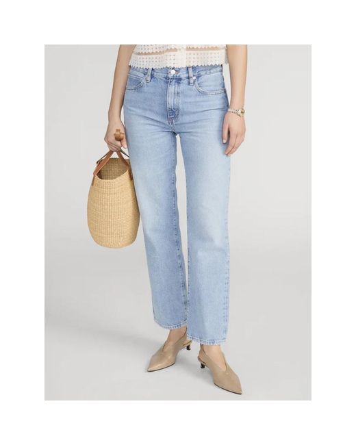 FRAME Blue Straight Fit Jeans