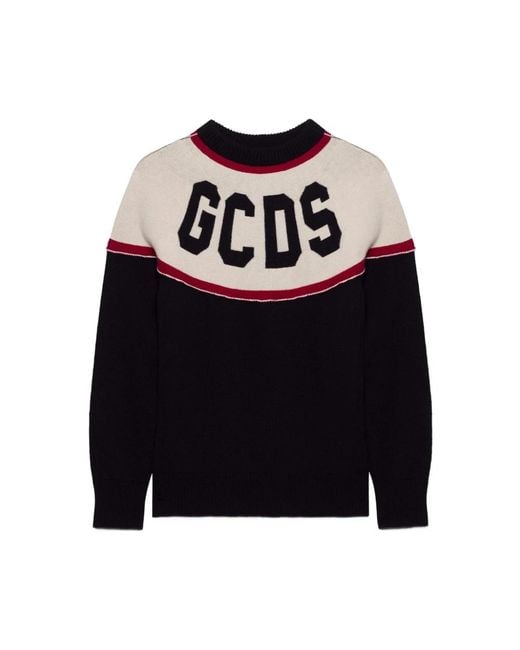 Round-Neck Knitwear Gcds de hombre de color Blue