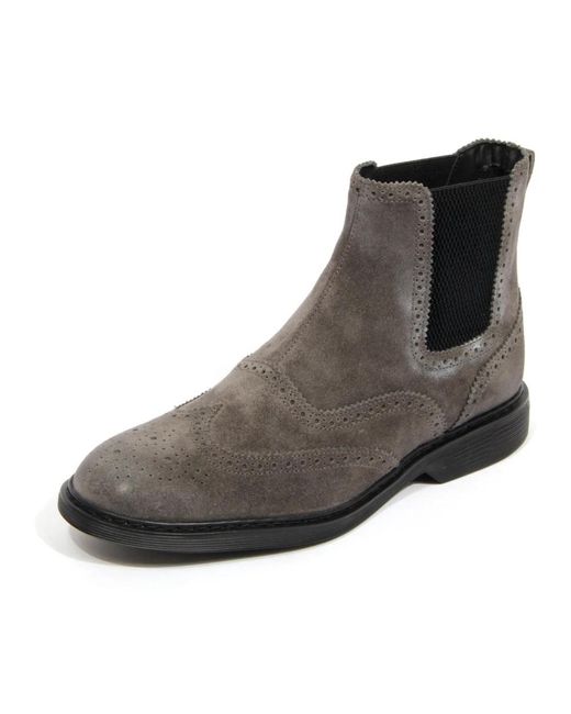 Hogan Brown Chelsea Boots for men
