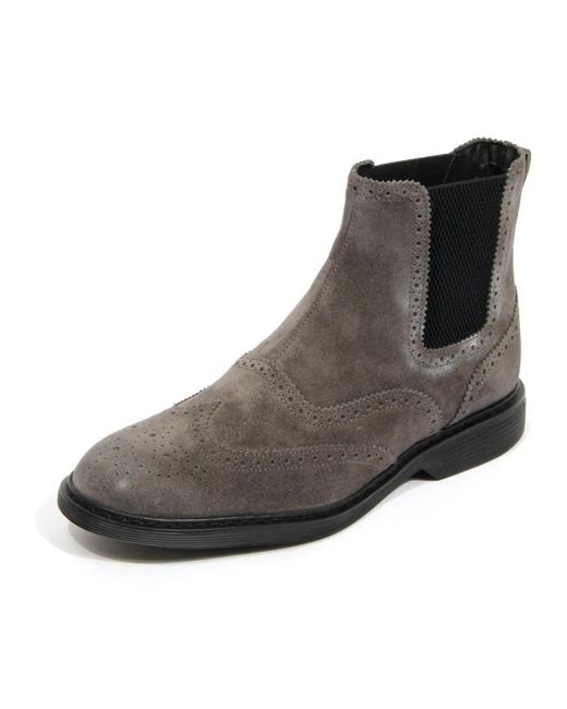 Hogan Graue flache schuhe mit klassischem stil und lässigem flair in Black für Herren