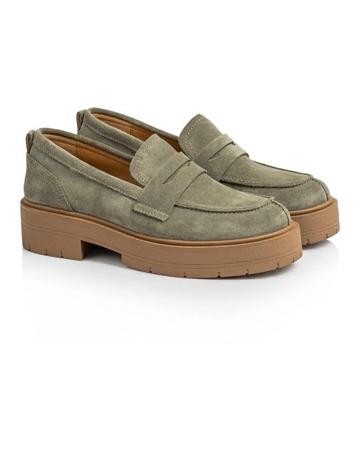 Geox Green Loafers