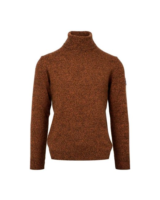 Roy Rogers Truien & Vesten ,Bruin ,Wol Bruine Wolmix Coltrui Coltrui in het Brown voor heren
