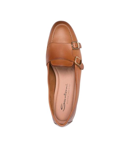 Santoni Schoenen ,Bruin ,Bruine Platte Schoenen in het Brown