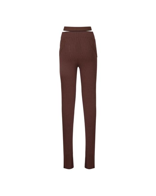 ANDREA ADAMO Brown Leggings