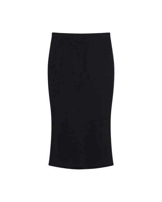 Givenchy Black Schwarzer Langer Rock Gonna Lunga