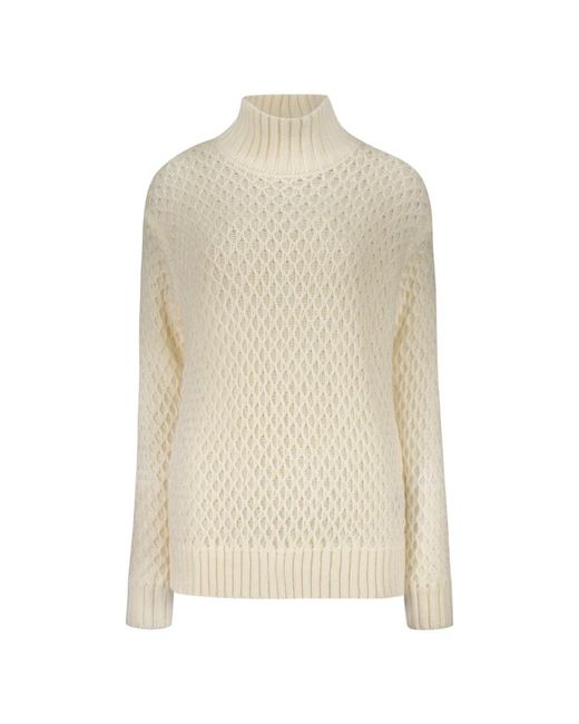 Moorer Turtleneck Trui in het White