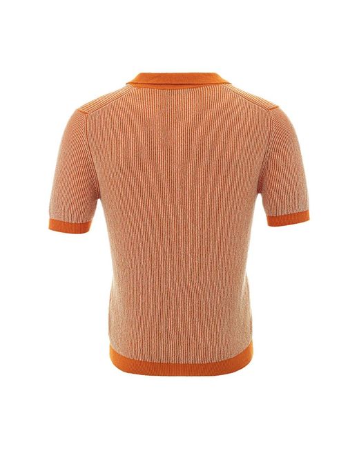 Gran Sasso Gestreiftes s polo-tennisshirt in Orange für Herren