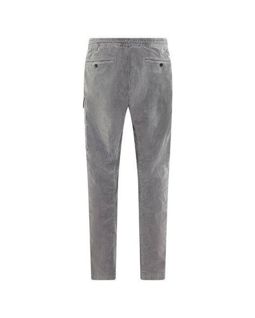 C P Company Gray Slim-Fit Trousers for men