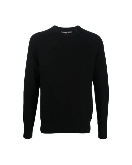 Michael Kors Schwarzer Baumwoll-Crew-Pullover in Black für Herren