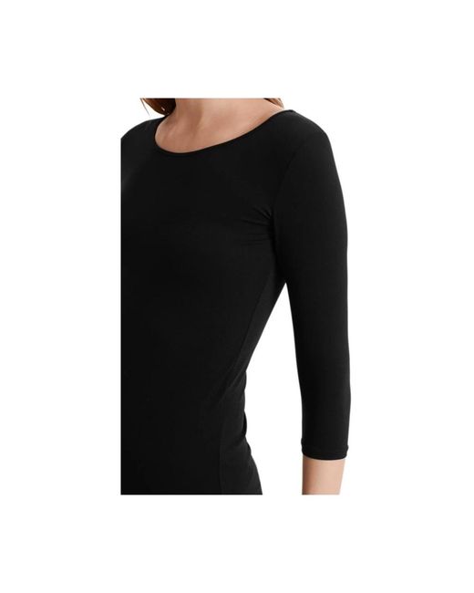 Marc Cain Tops ,Zwart ,Fijne Top Met Lange Mouwen in het Black