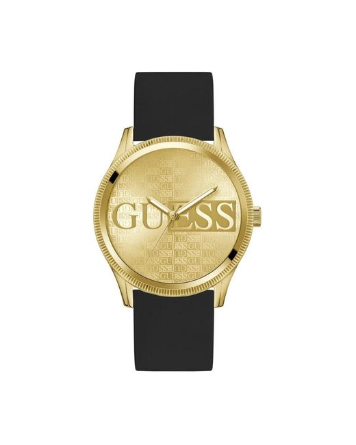 Guess Armbanduhr reputation schwarz, gold 44 mm gw0726g2 in Metallic für Herren