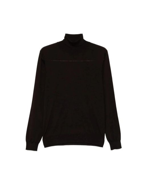 Fedeli Black Cashmere Knitwear for men