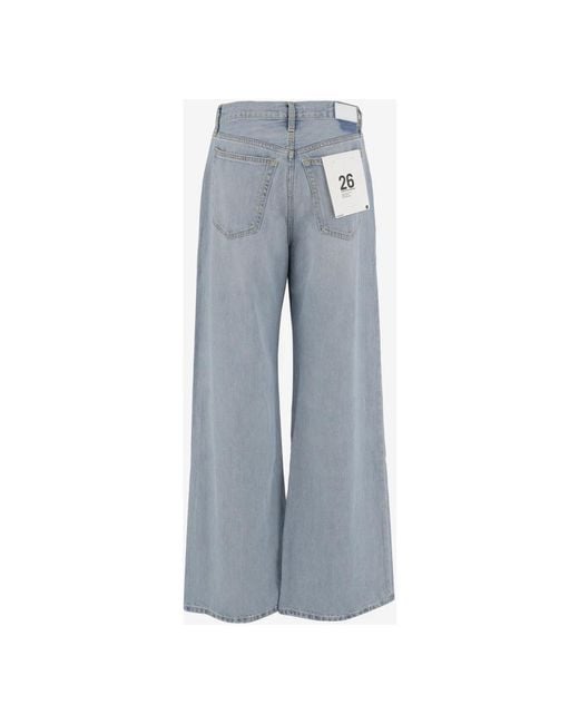 Re/done Jeans ,Blauw ,Katoen Cotton And Lyocell Jeans in het Blue