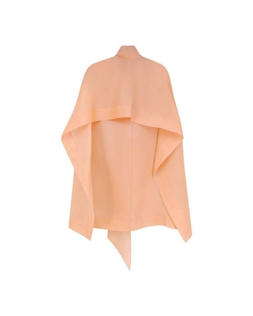 Alberta Ferretti Natural Ponchos