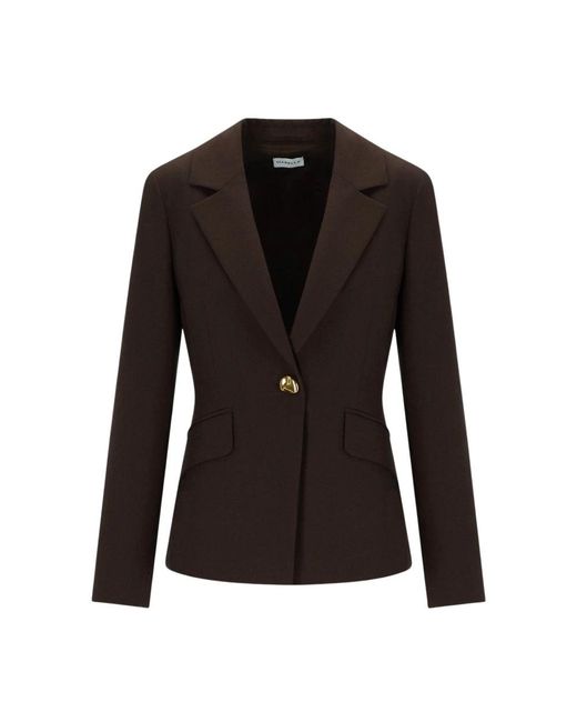Marella Jassen ,Bruin ,Polyester Exploit Single-Breasted Blazer in het Black