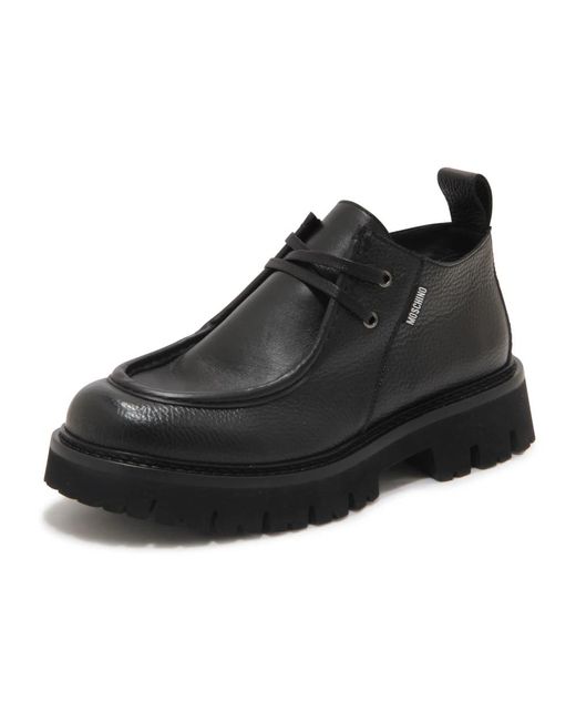 Moschino Black Lace-Up Boots for men