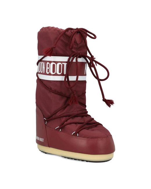 Moon Boot Red Icon Nylon Boots