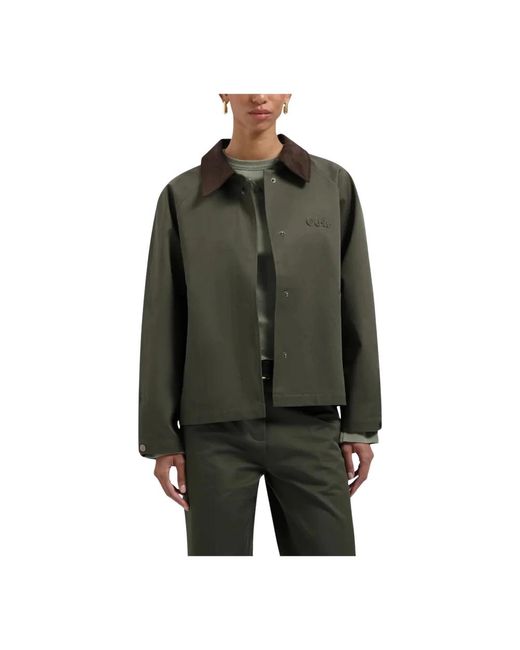 Olaf Hussein Jassen ,Groen ,Katoen Workwear Jas in het Green