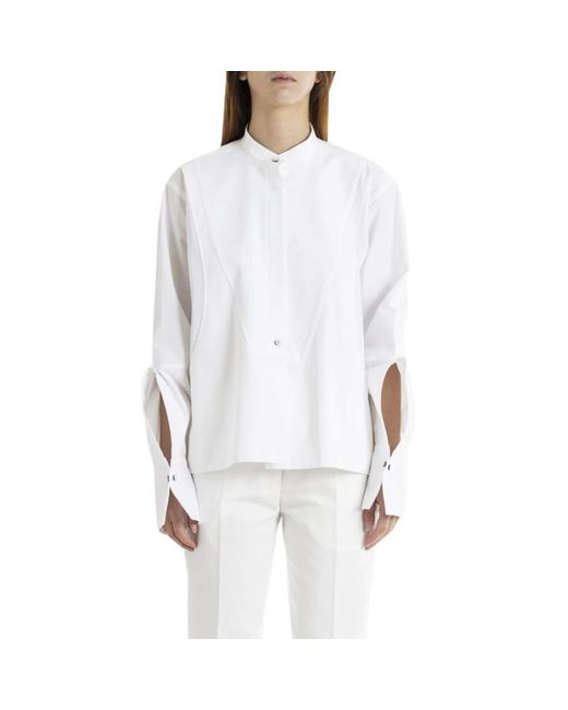 Camisa blanca de algodón corte recto Jil Sander de color White