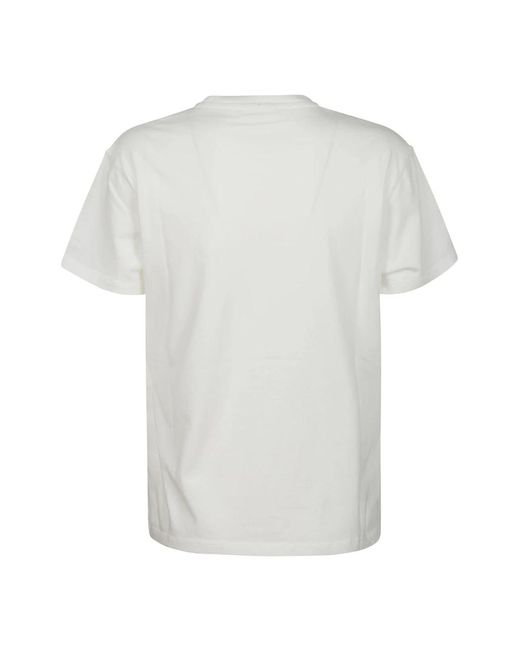 Mc2 Saint Barth White Emilie baumwoll-t-shirt mit gin tonic stickerei
