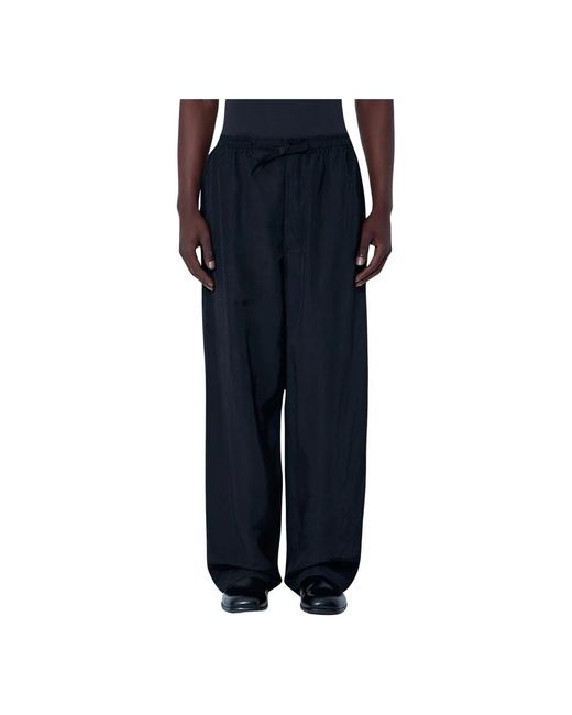 Lemaire Blue Wide Trousers for men