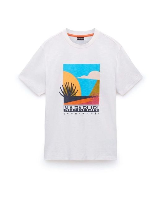 T-Shirts Napapijri pour homme en coloris White