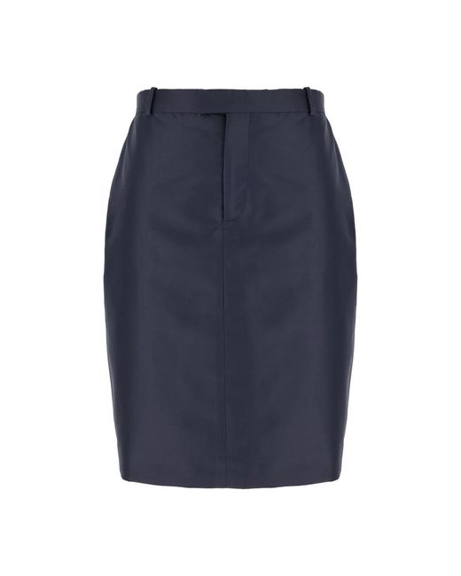 Gucci Rok Van Fijne Zijde Faille in het Blue