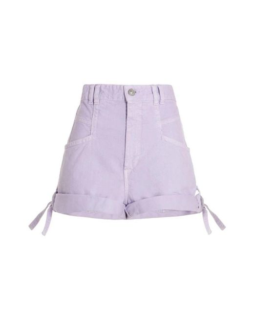 Isabel Marant Purple Denim Shorts
