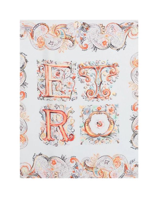 Etro Red Silky Scarves