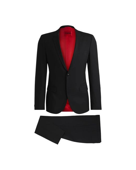 HUGO Single Breasted Suits in het Black voor heren