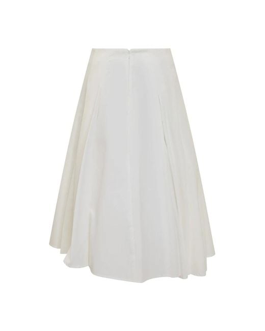 Semicouture White Midi Skirts